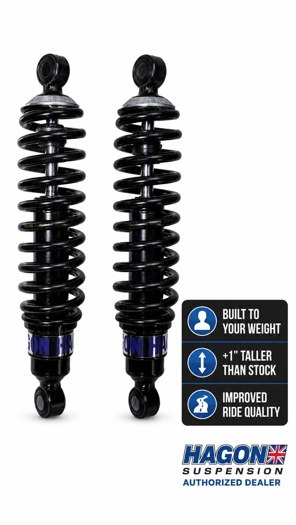 Hagon Road Series Rear Shocks for Yamaha Bolt, R-Spec, C-Spec & SCR950