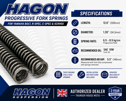 Hagon Progressive Fork Springs for Yamaha Bolt & SCR950