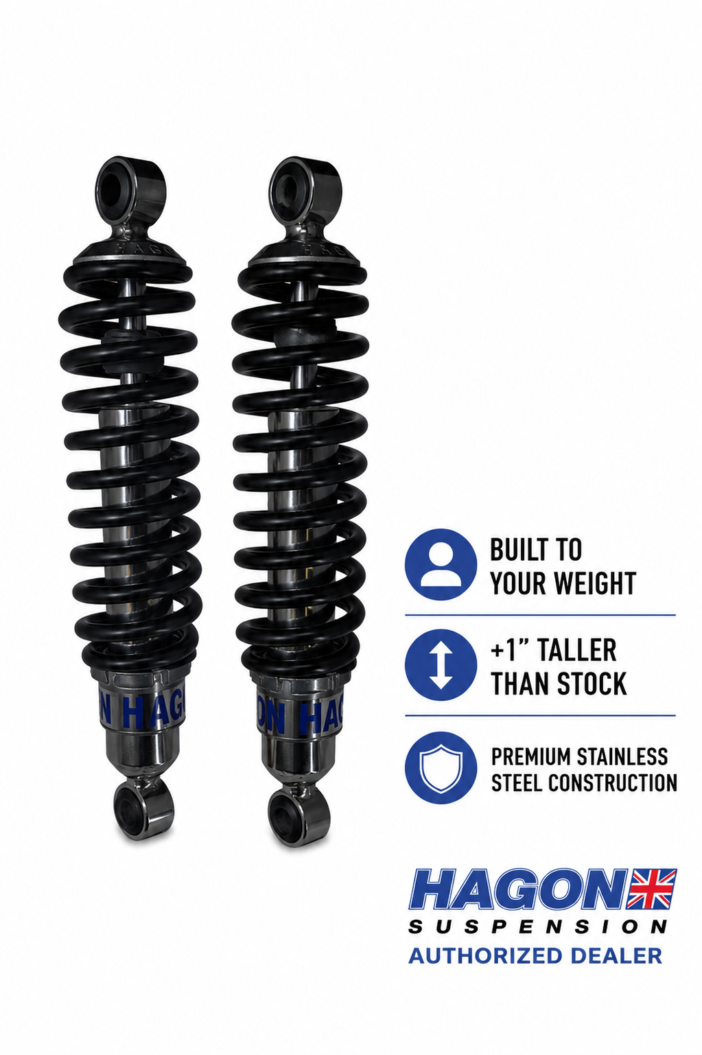 Hagon Premium Series Rear Shocks for Yamaha Bolt, R-Spec, C-Spec & SCR950