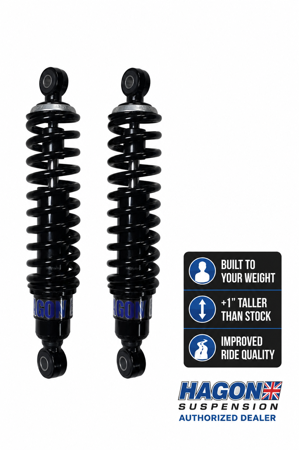 Hagon Slim-Line Series Rear Shocks for Yamaha Bolt, R-Spec, C-Spec & SCR950